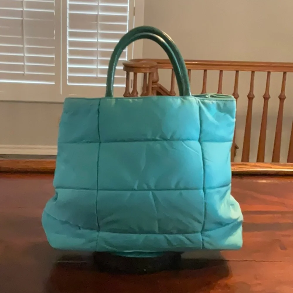 PRADA Quilted Crossbody/Handbag in Turquoise - Picture 4 of 15